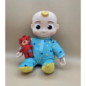 CoComelon Musical Bedtime JJ Doll Soft Plush Body +Small Pillow Plush Teddy Bear